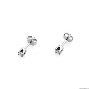 Kolczyki K0034 Diament 2 x 0,10ct białe złoto