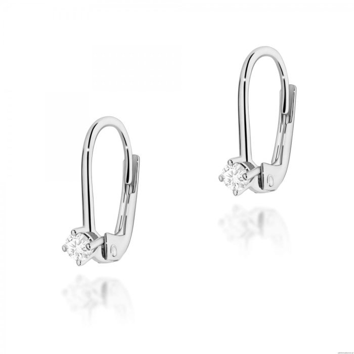 Kolczyki K0057 Diament 2 x 0,10ct białe złoto