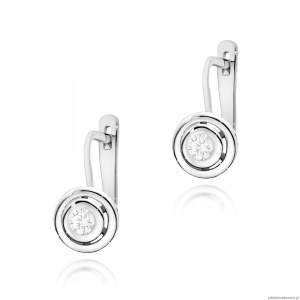 Kolczyki K0294 Diament 2 x 0,10ct białe złoto