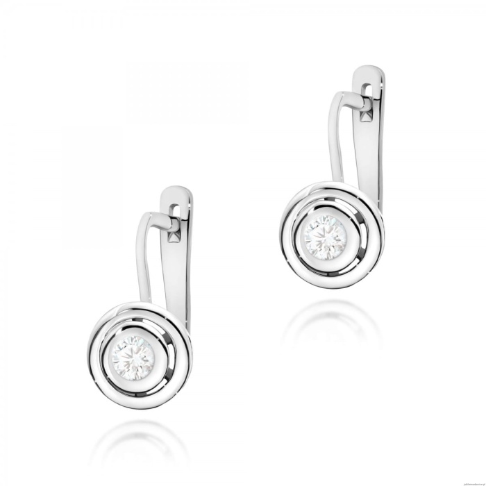 Kolczyki K0294 Diament 2 x 0,10ct białe złoto
