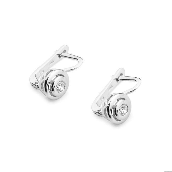 Kolczyki K0294 Diament 2 x 0,10ct białe złoto