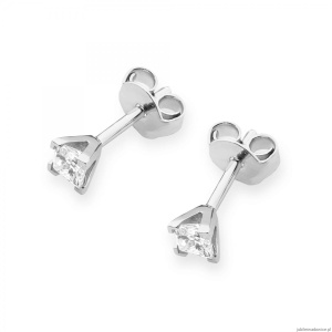Kolczyki K0037 Diament 2 x 0,15ct białe złoto
