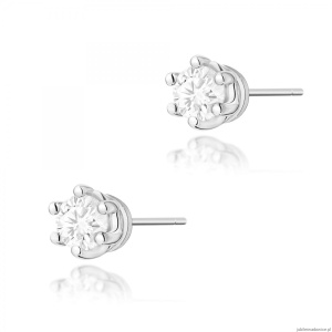 Kolczyki K0068 Diament 2 x 0,15ct białe złoto