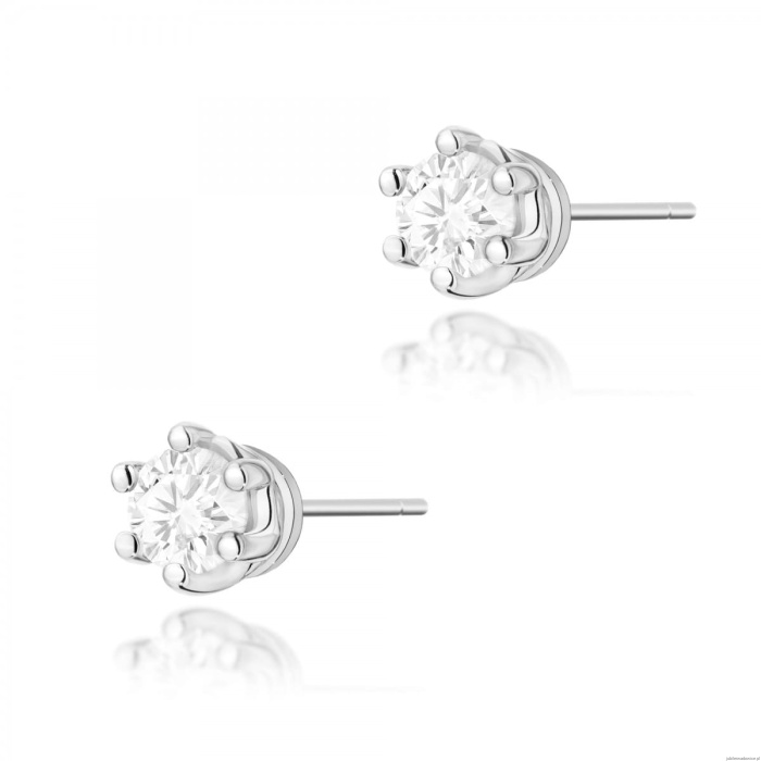 Kolczyki K0068 Diament 2 x 0,15ct białe złoto