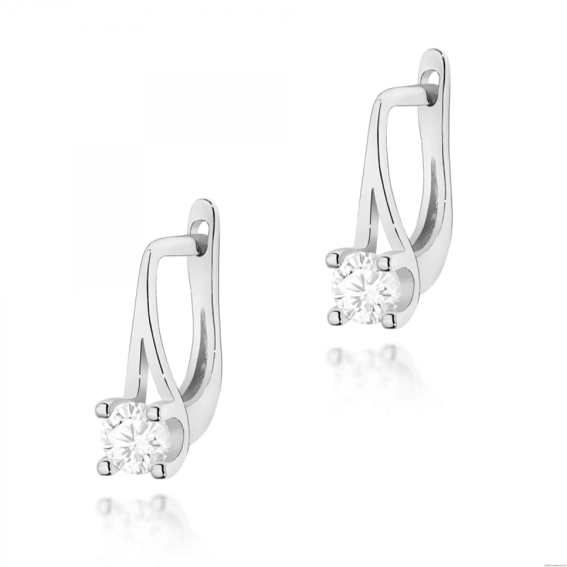 Kolczyki K0381 Diament 2 x 0,20ct białe złoto