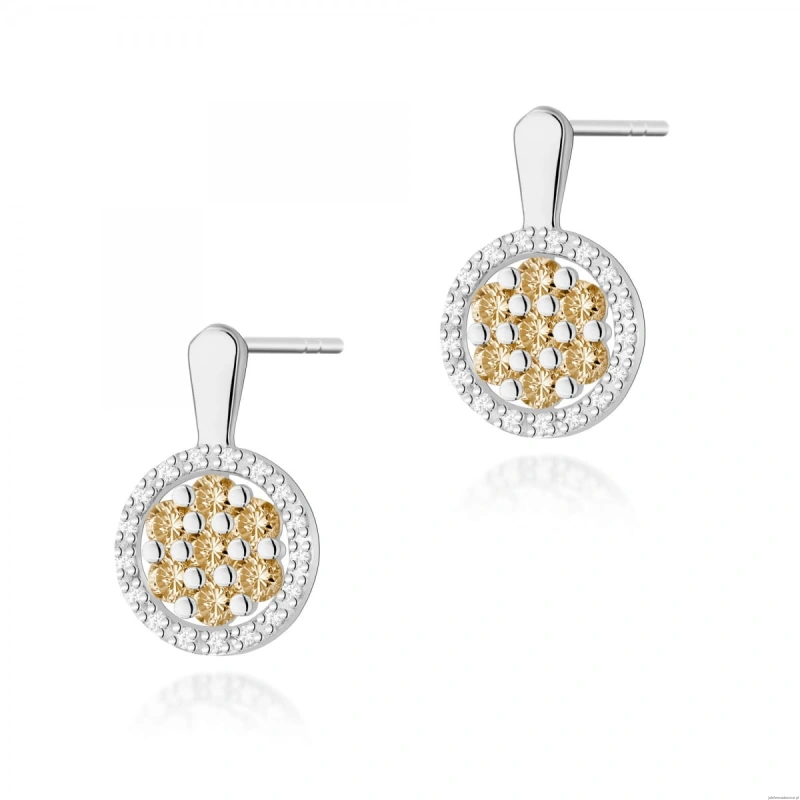 Kolczyki K0440 z diamentami białe złoto