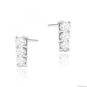 Kolczyki K0511 z diamentami białe złoto
