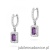 Kolczyki K0422 Ametyst 2 x 0,50ct białe złoto