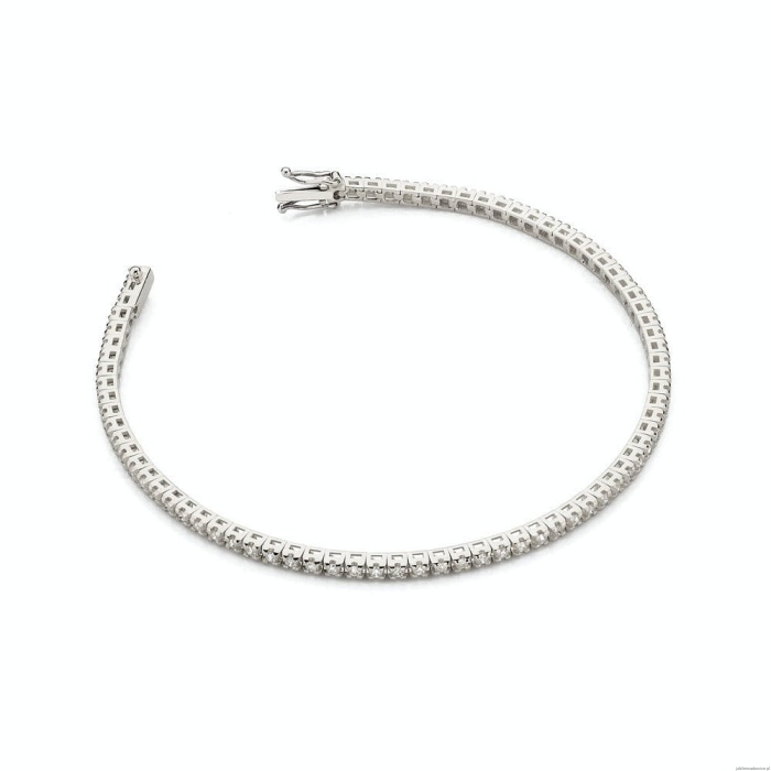 Bransoletka B39150 z diamentami białe złoto