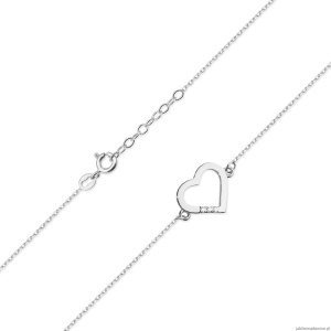 Bransoletka B008 z diamentami białe złoto