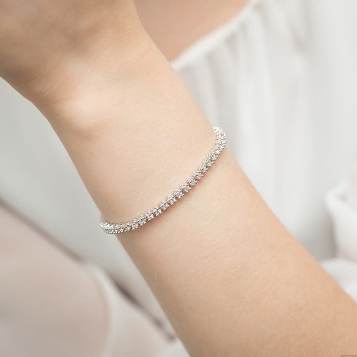 Bransoletka B32948 z diamentami białe złoto