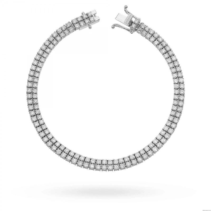 Bransoletka B0034 z diamentami białe złoto