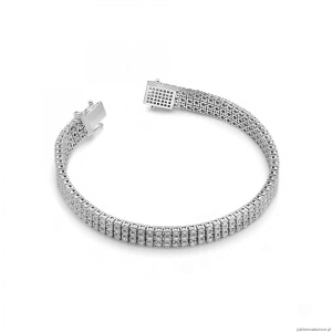 Bransoletka B0035 z diamentami białe złoto