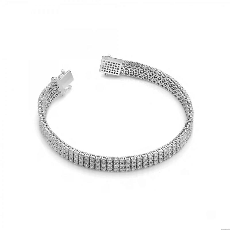 Bransoletka B0035 z diamentami białe złoto