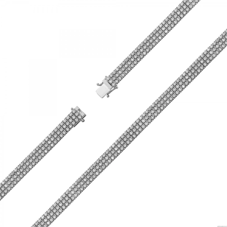 Bransoletka B0035 z diamentami białe złoto