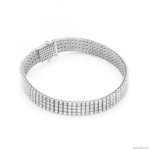 Bransoletka B0036 z diamentami białe złoto