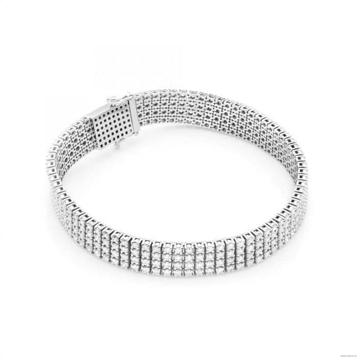 Bransoletka B0036 z diamentami białe złoto