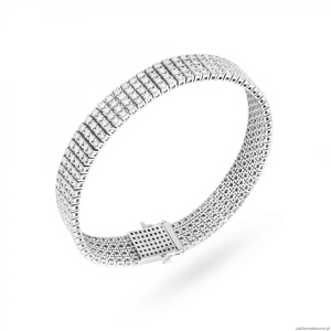 Bransoletka B0036 z diamentami białe złoto