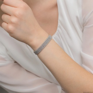Bransoletka B0036 z diamentami białe złoto