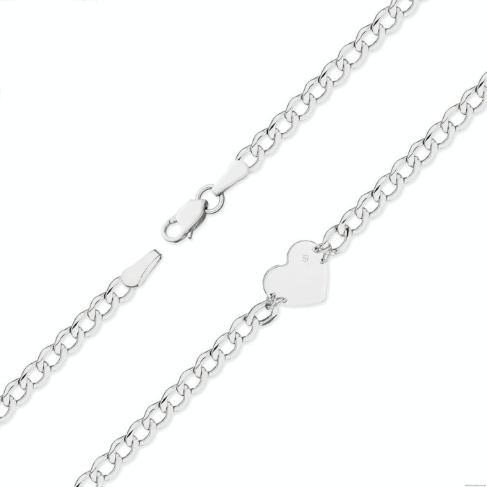 Bransoletka B006 z diamentami białe złoto