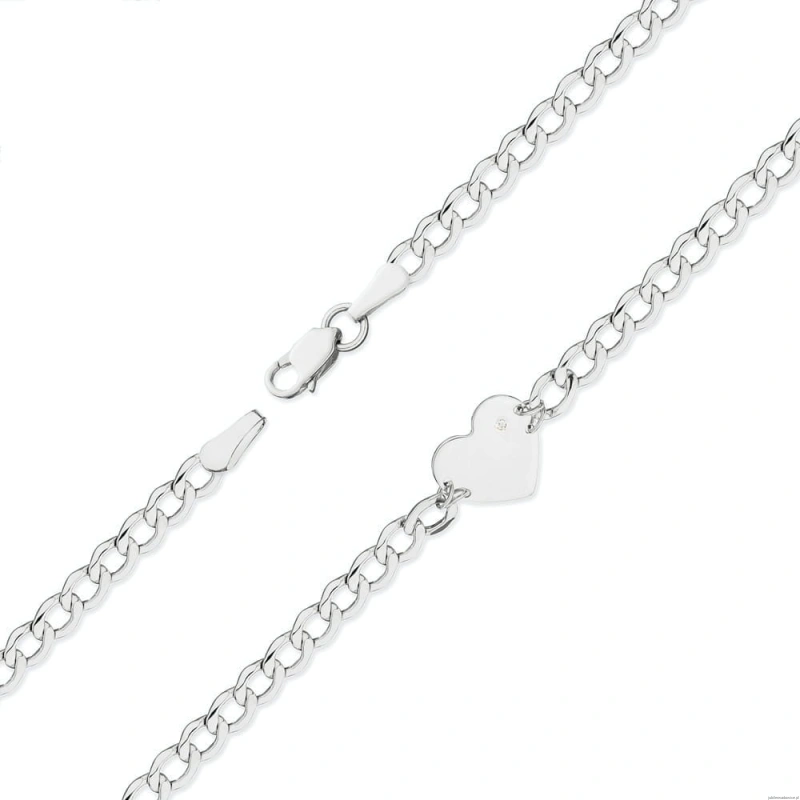 Bransoletka B006 z diamentami białe złoto