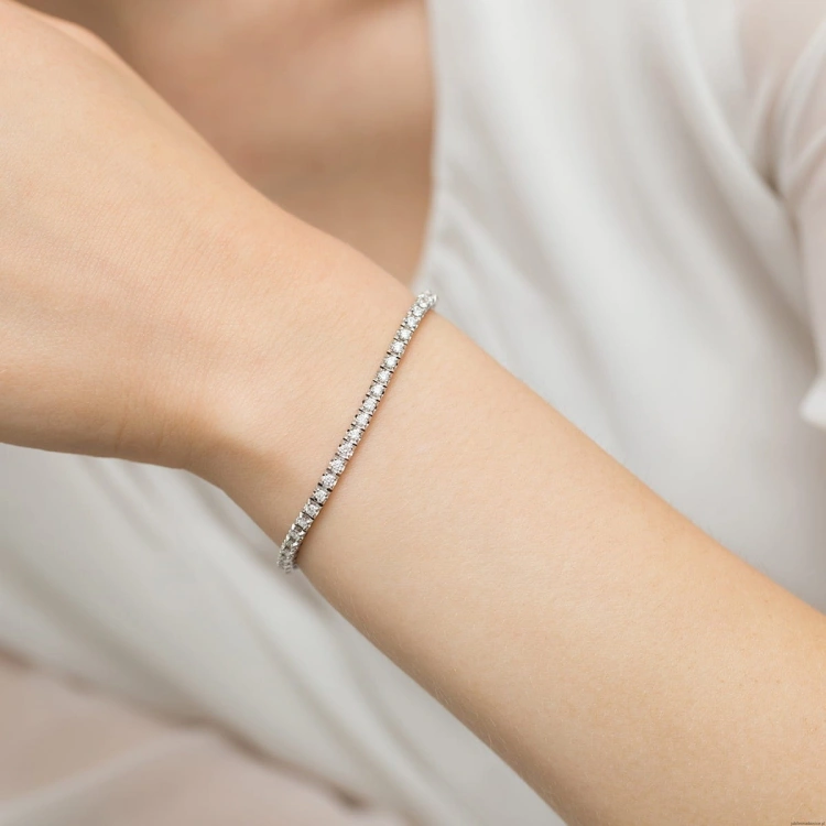 Bransoletka B39150 z diamentami białe złoto