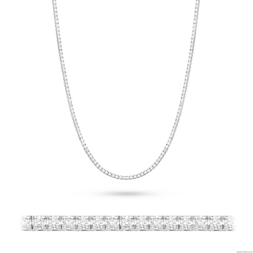 Naszyjnik N45056 z diamentami białe złoto