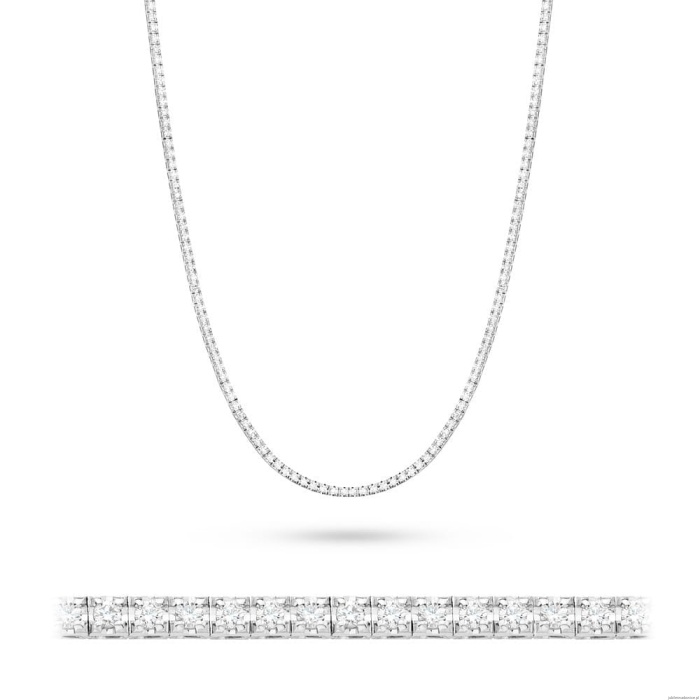 Naszyjnik N45056 z diamentami białe złoto