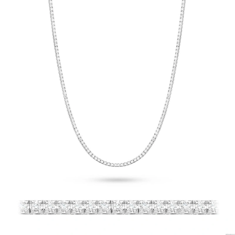 Naszyjnik N45056 z diamentami białe złoto