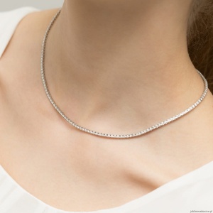 Naszyjnik N45056 z diamentami białe złoto