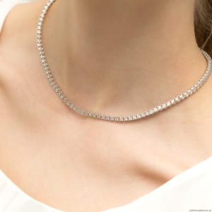 Naszyjnik N45056 z diamentami białe złoto