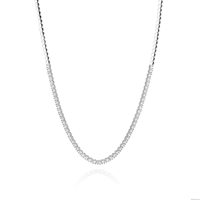 Naszyjnik N35495 z diamentami białe złoto