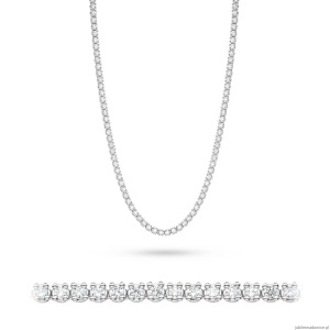 Naszyjnik N35494 z diamentami białe złoto