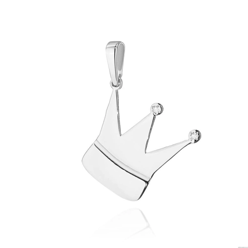 Zawieszka Z0502 z diamentami białe złoto