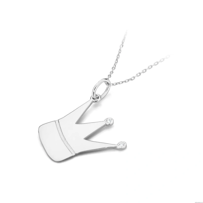 Zawieszka Z0502 z diamentami białe złoto