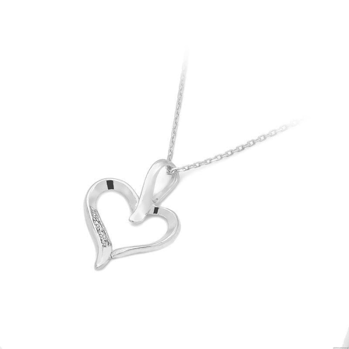 Zawieszka S006 z diamentami białe złoto