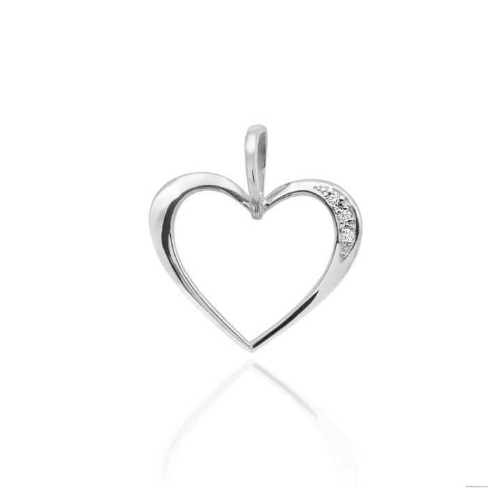 Zawieszka S001 z diamentami białe złoto