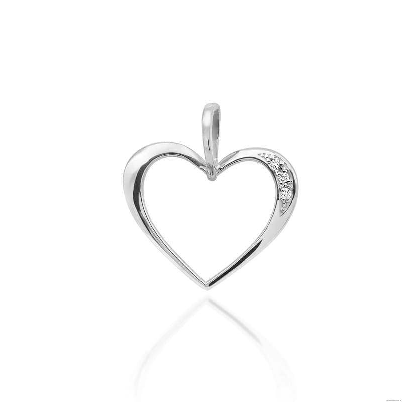Zawieszka S001 z diamentami białe złoto