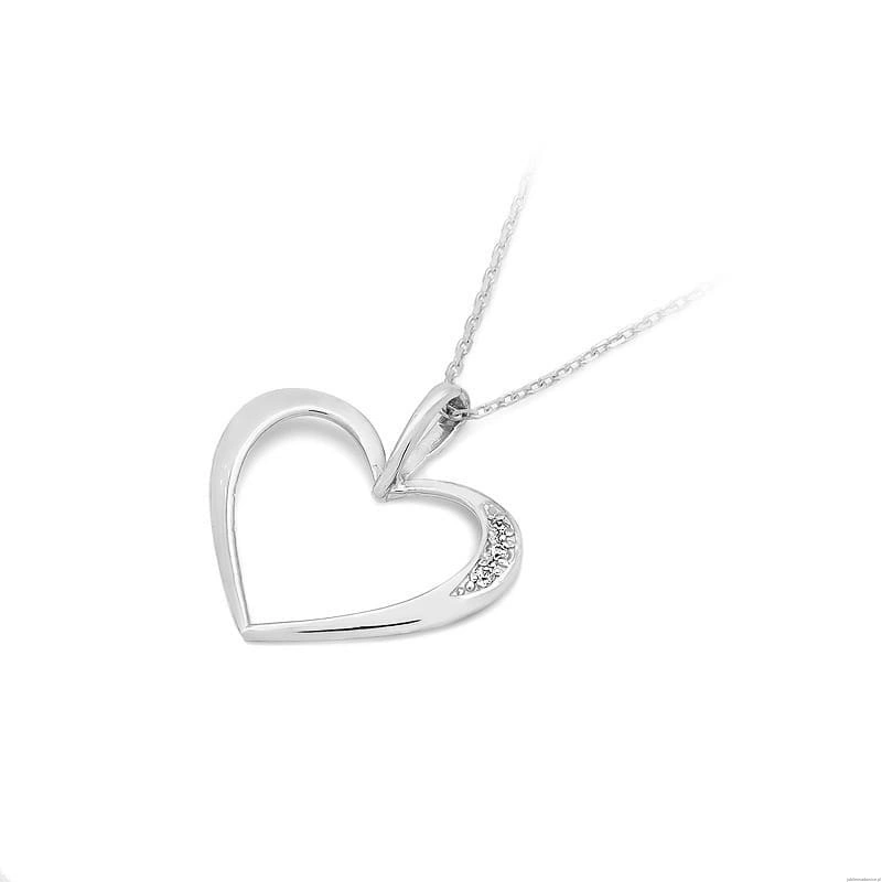 Zawieszka S001 z diamentami białe złoto