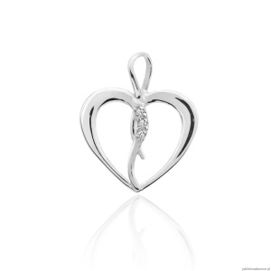 Zawieszka S004 z diamentami białe złoto