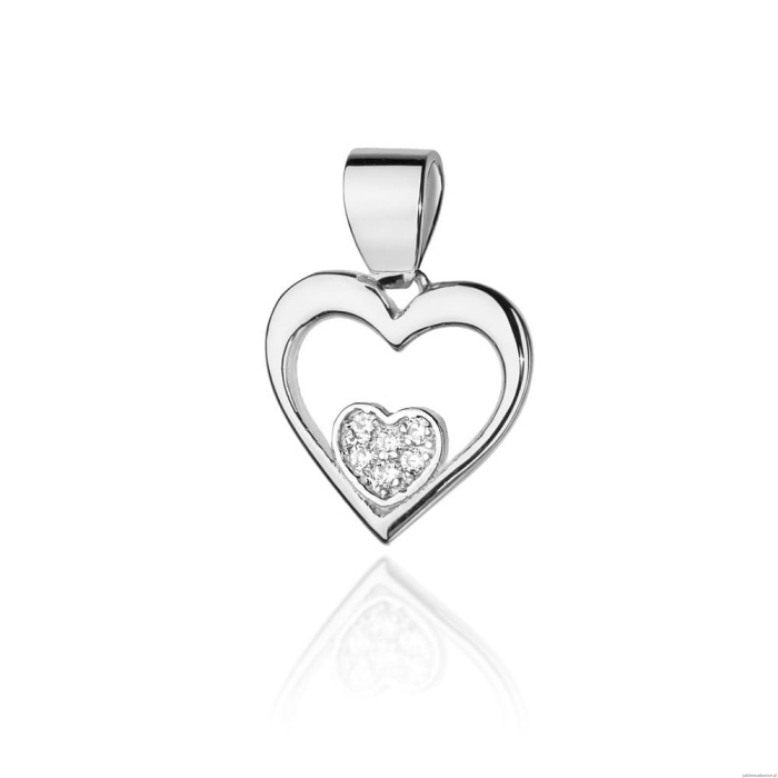 Zawieszka S022 z diamentami białe złoto