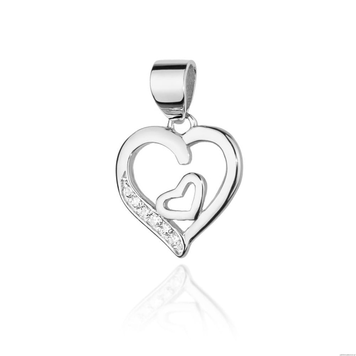 Zawieszka S024 z diamentami białe złoto