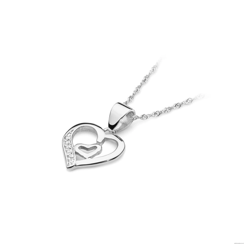 Zawieszka S024 z diamentami białe złoto