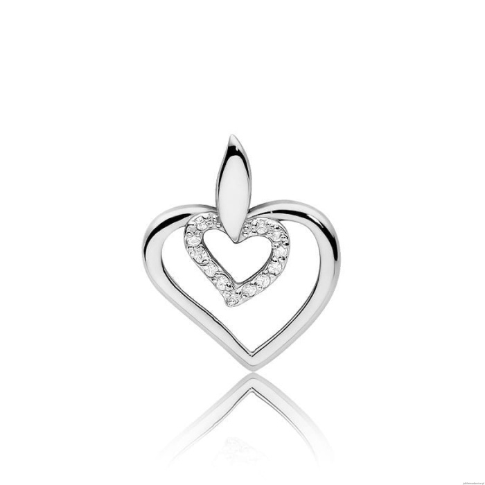 Zawieszka S016 z diamentami białe złoto