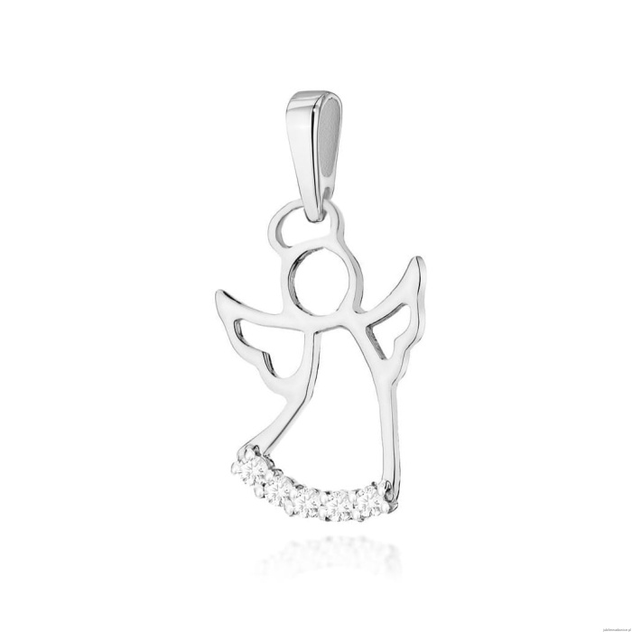 Zawieszka Z0504 z diamentami białe złoto