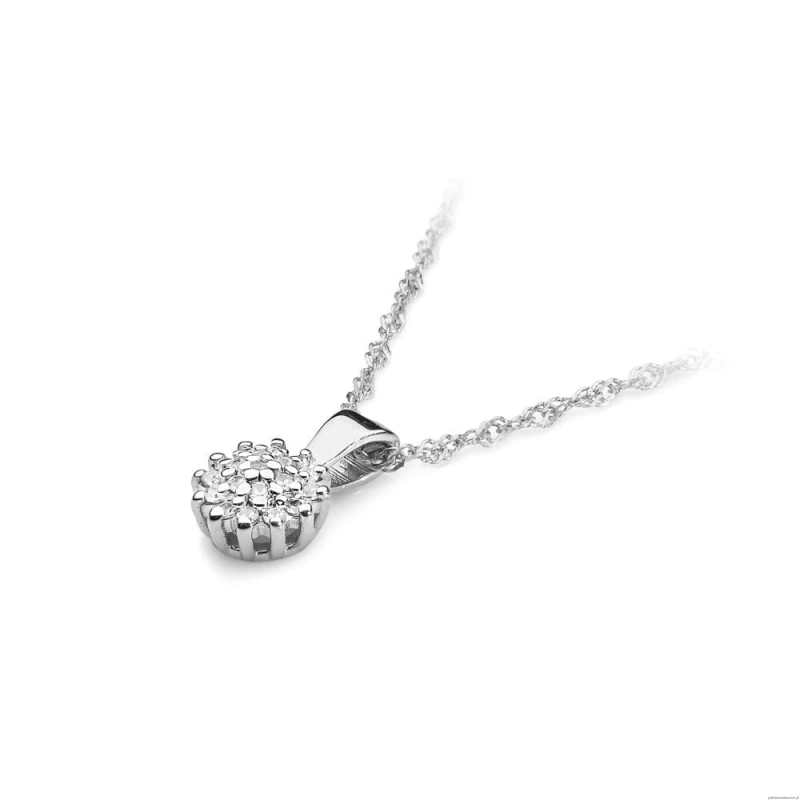 Zawieszka Z0401 z diamentami białe złoto