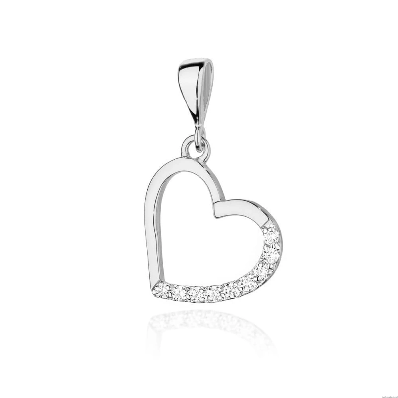Zawieszka S018 z diamentami białe złoto