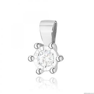 Zawieszka Z0222 Diament 0,08ct białe złoto