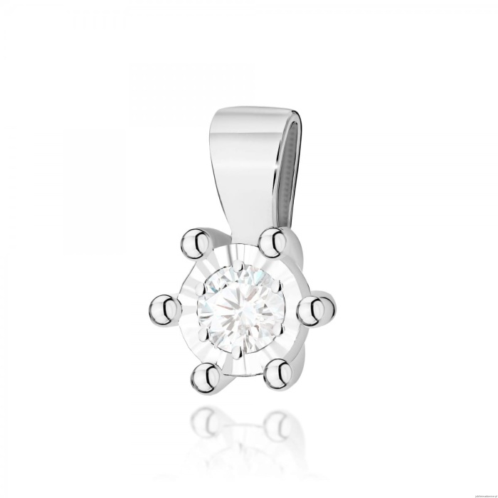 Zawieszka Z0222 Diament 0,08ct białe złoto