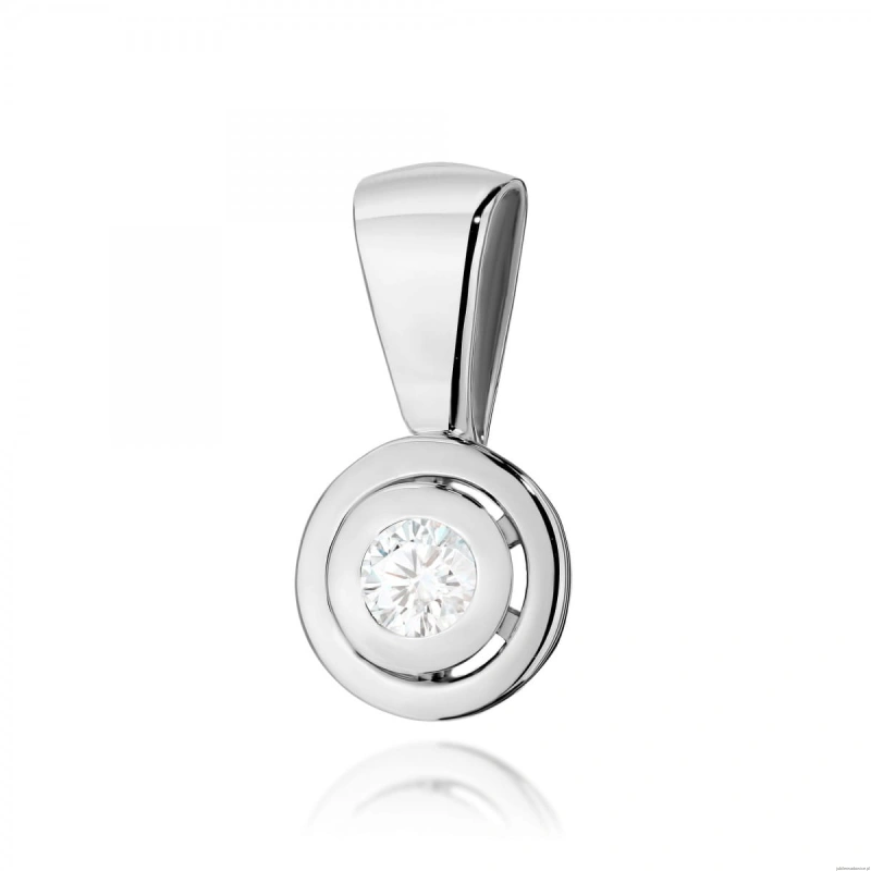 Zawieszka Z0294 Diament 0,10ct białe złoto
